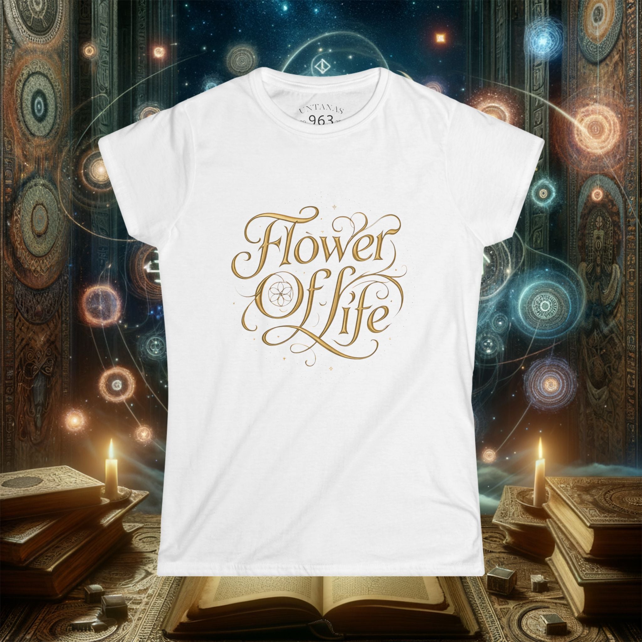 Flower of Life Womens Tee — Sacred Geometry Spiritual Graphic Shirt