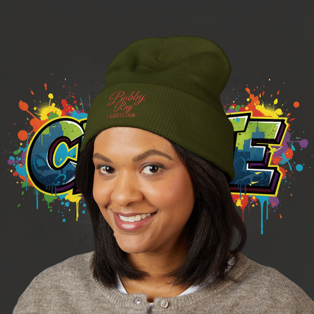 Embroidered 'Bobby Ray Collection' Cuffed Beanie — Classic Knit Winter Hat