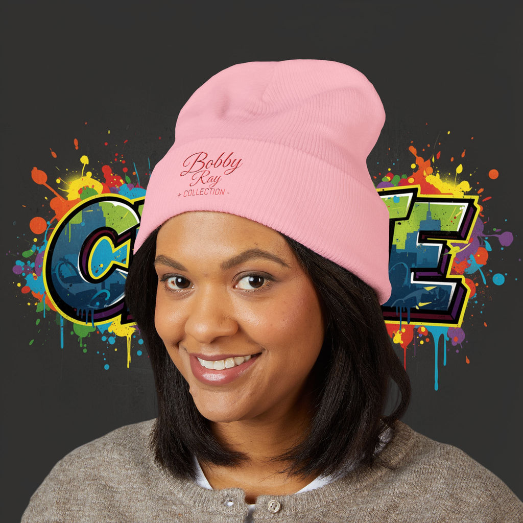Embroidered 'Bobby Ray Collection' Cuffed Beanie — Classic Knit Winter Hat