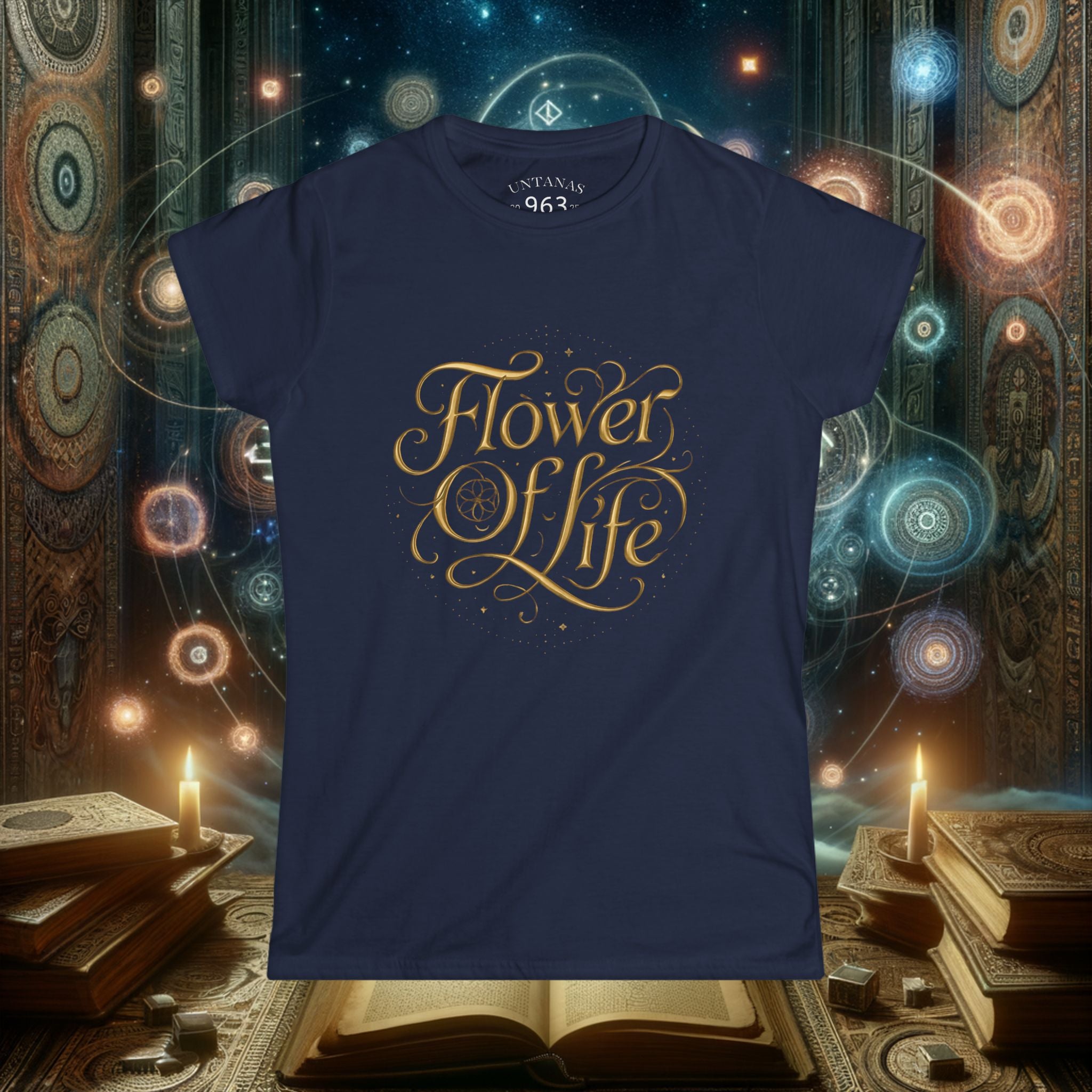 Flower of Life Womens Tee — Sacred Geometry Spiritual Graphic Shirt