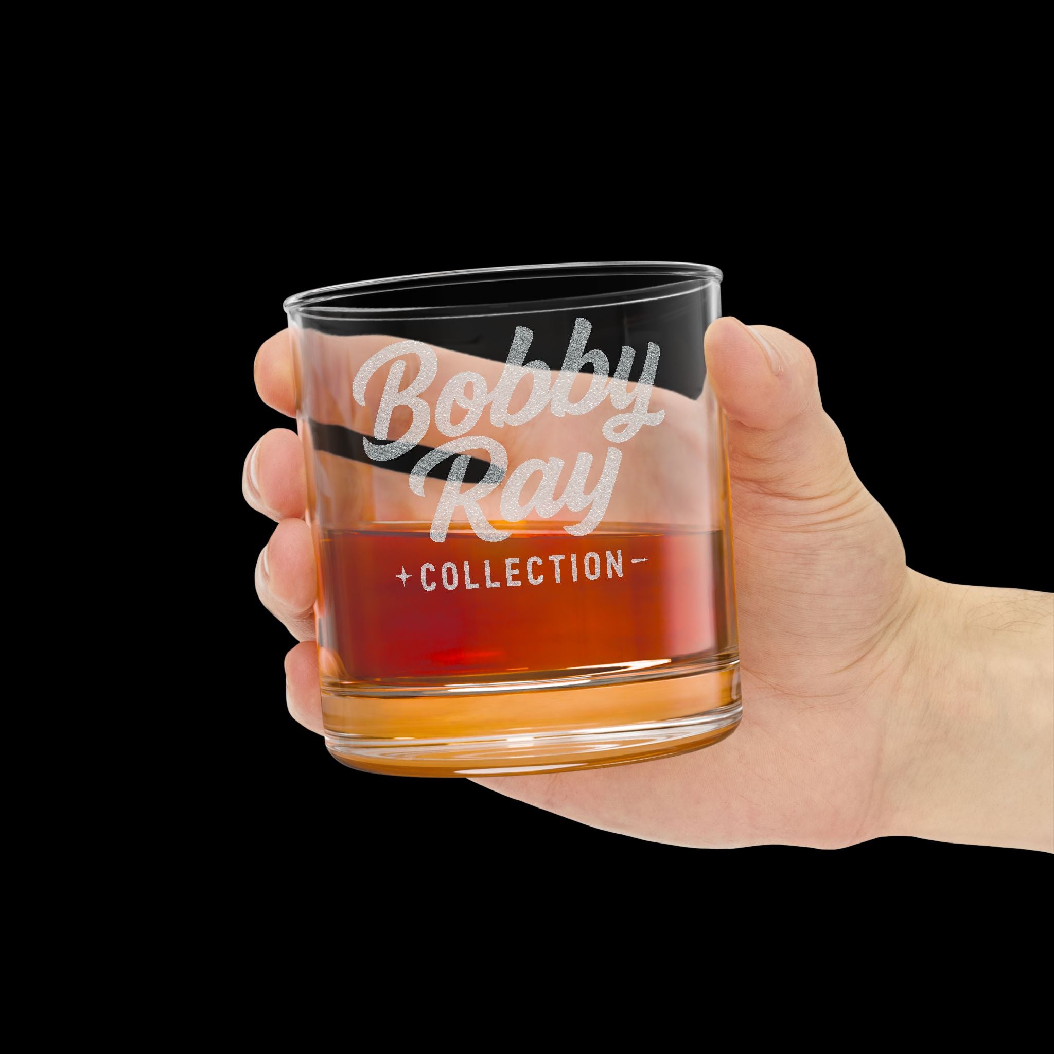 Engraved Whiskey Glass 10.5oz — "Bobby Ray Collection" Rocks Glass
