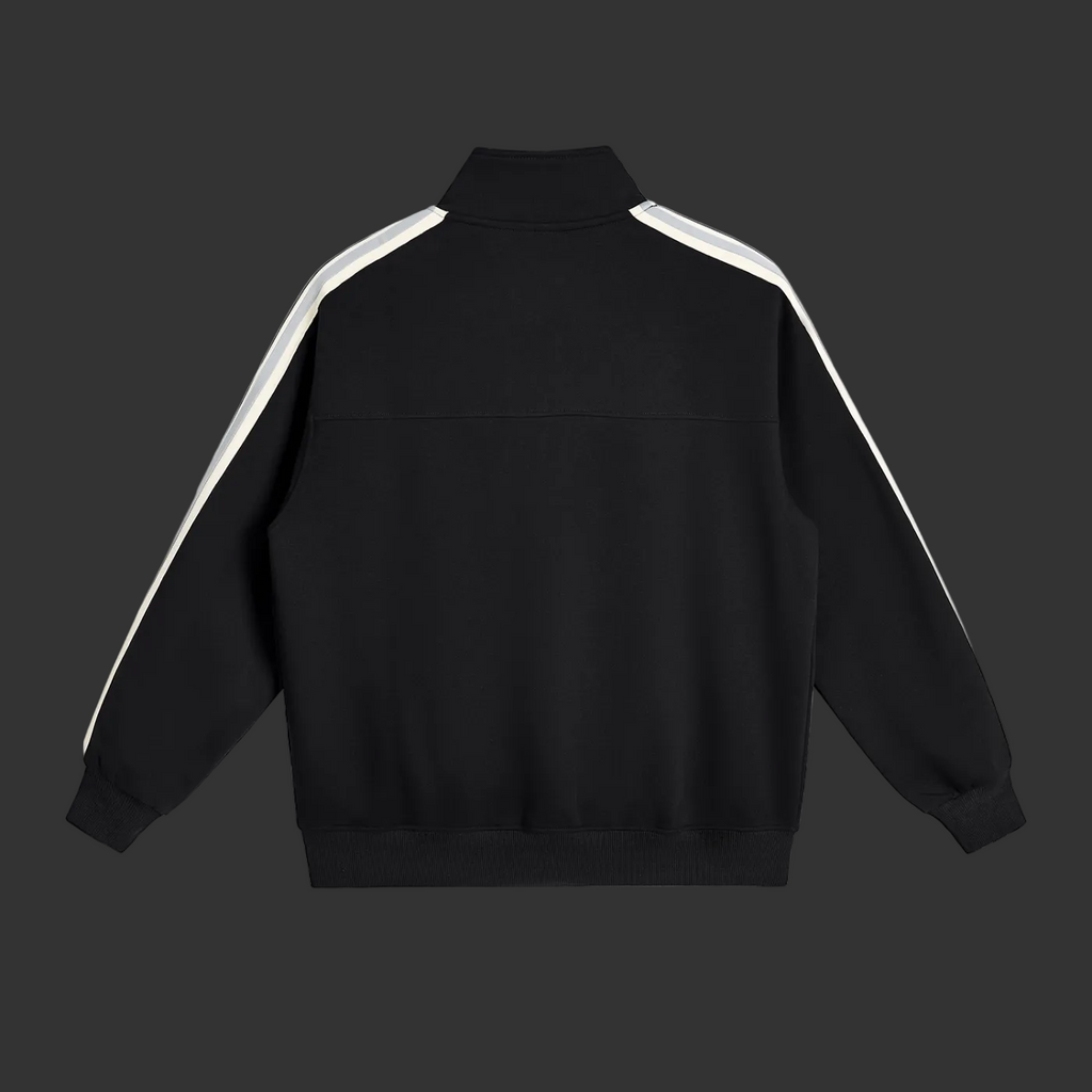 HEADBANG - Contrast Side-Stripe Stand Collar  Jacket
