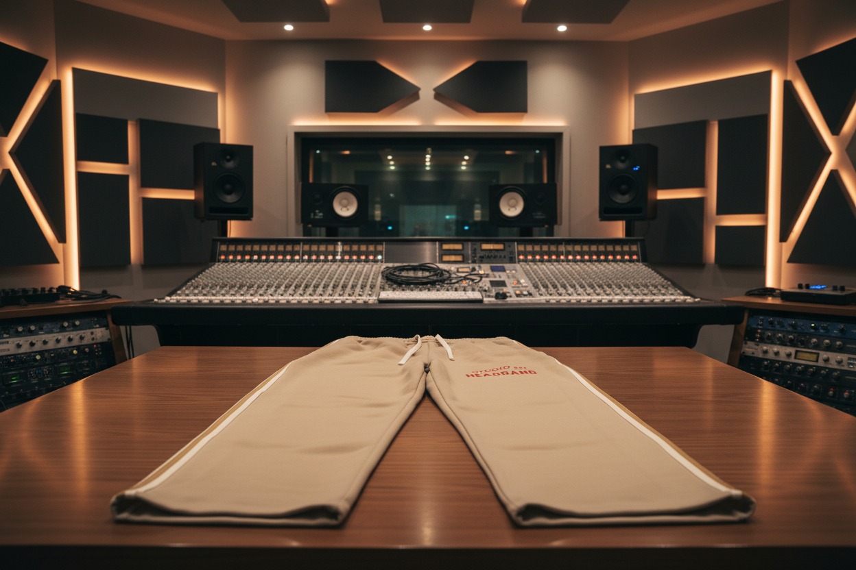 HEADBANG Contrast Side-Stripe Straight-Leg  Pants