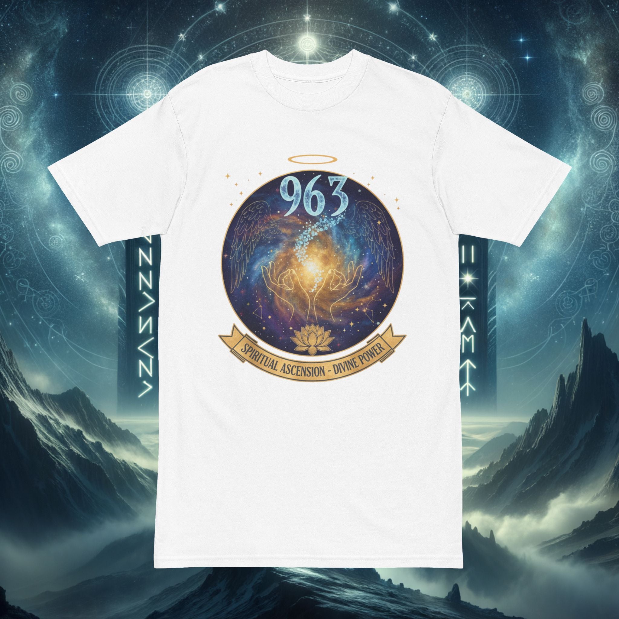 Spiritual Ascension 963 Graphic Tee — 'UNTANAS' Meditation & Chakra Awareness Shirt