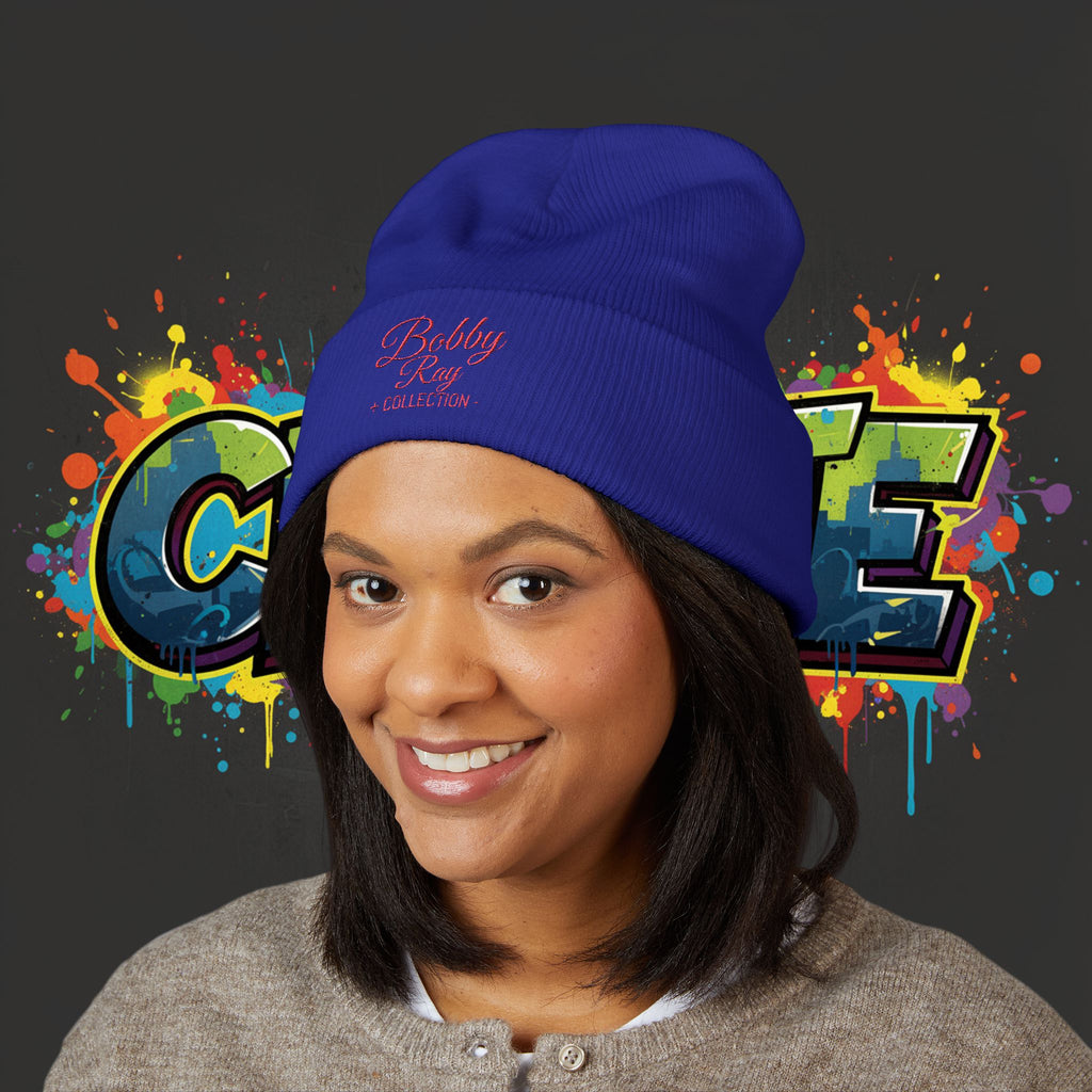 Embroidered 'Bobby Ray Collection' Cuffed Beanie — Classic Knit Winter Hat
