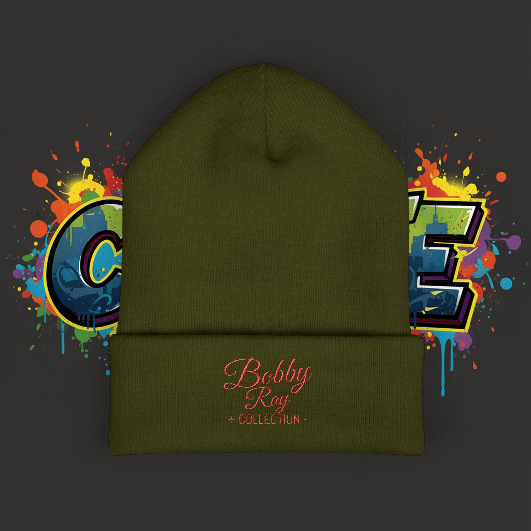 Embroidered 'Bobby Ray Collection' Cuffed Beanie — Classic Knit Winter Hat
