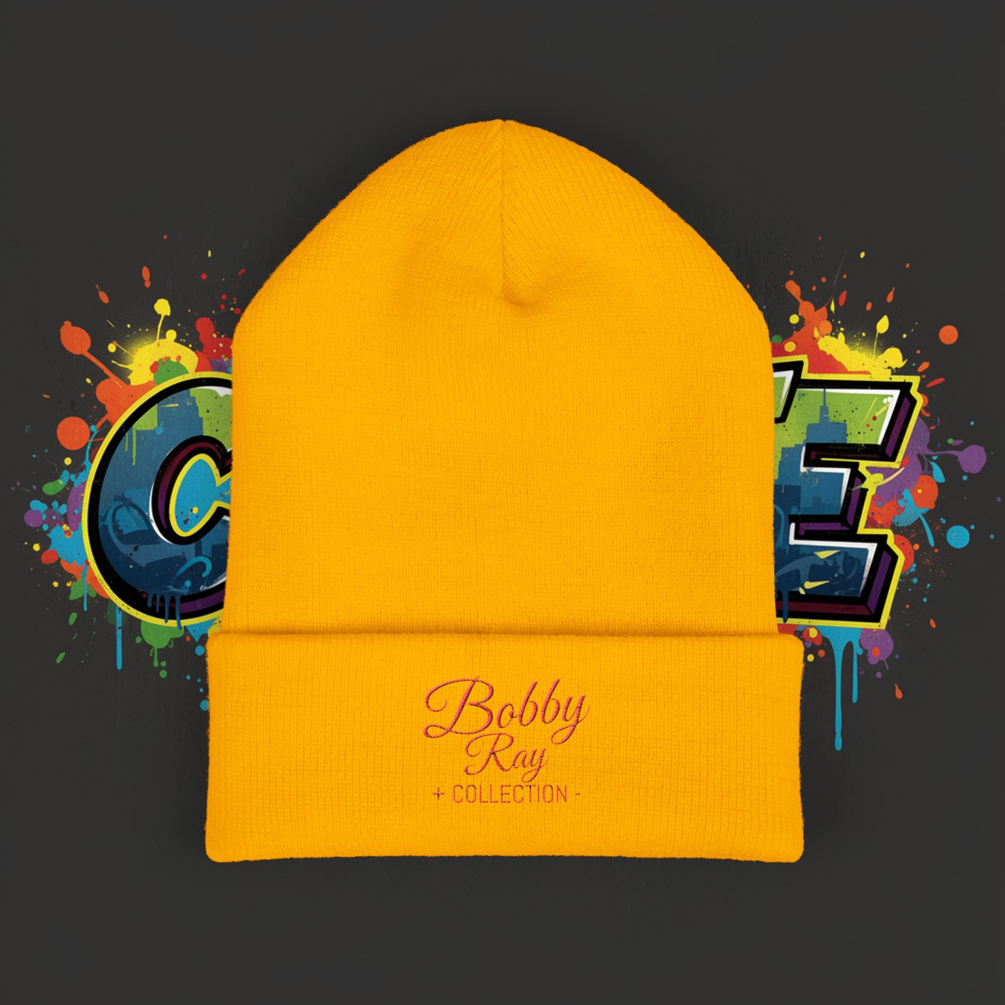 Embroidered 'Bobby Ray Collection' Cuffed Beanie — Classic Knit Winter Hat