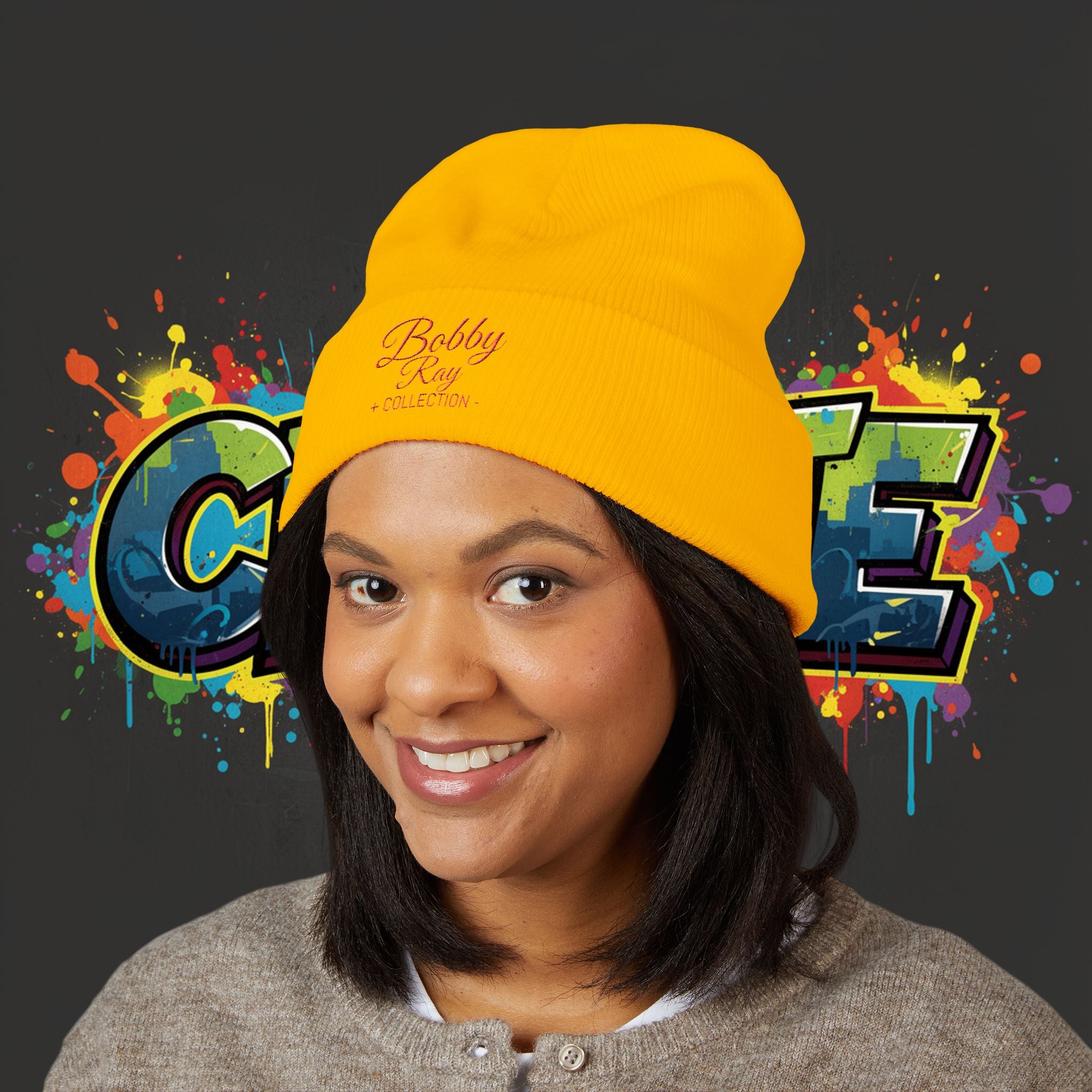 Embroidered 'Bobby Ray Collection' Cuffed Beanie — Classic Knit Winter Hat