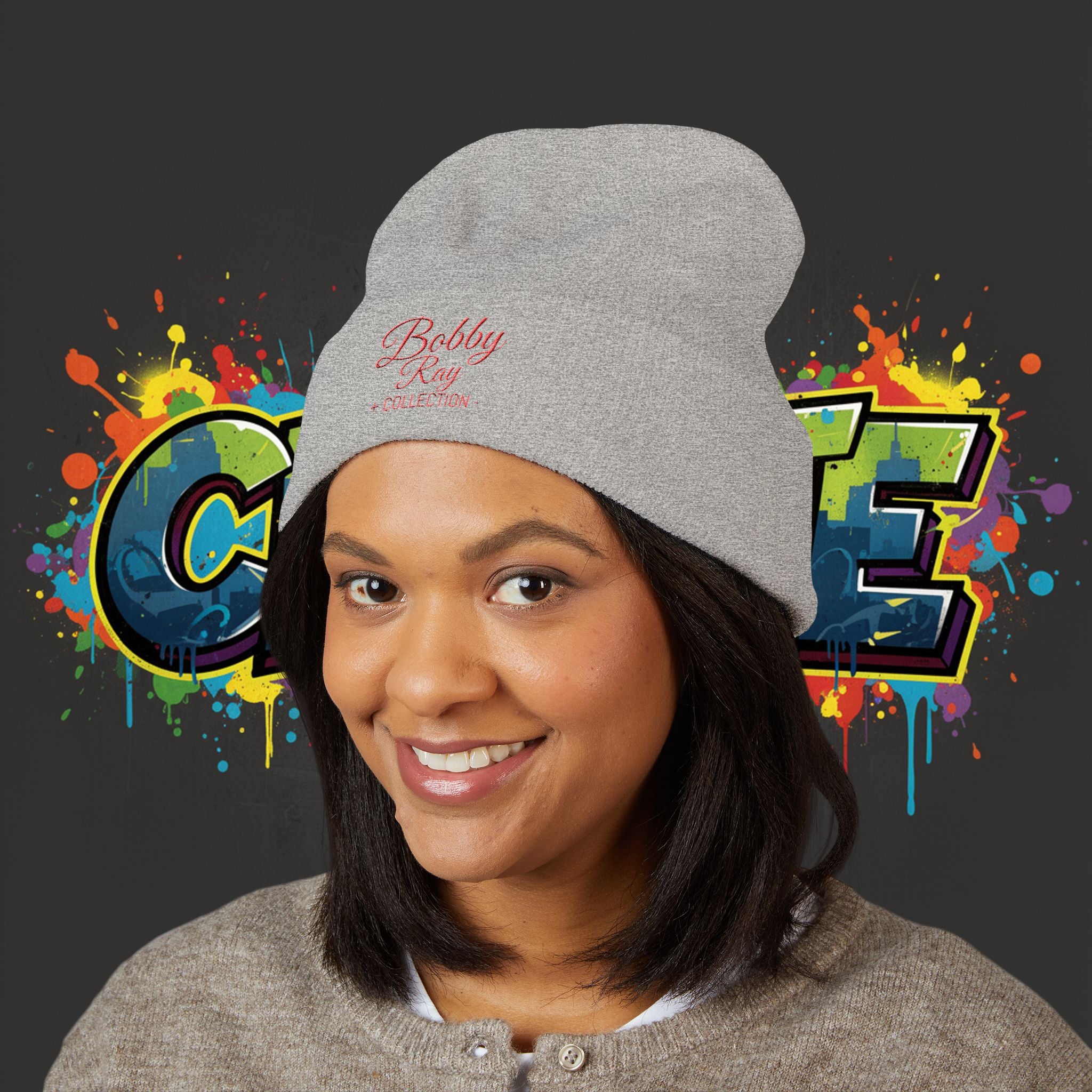 Embroidered 'Bobby Ray Collection' Cuffed Beanie — Classic Knit Winter Hat