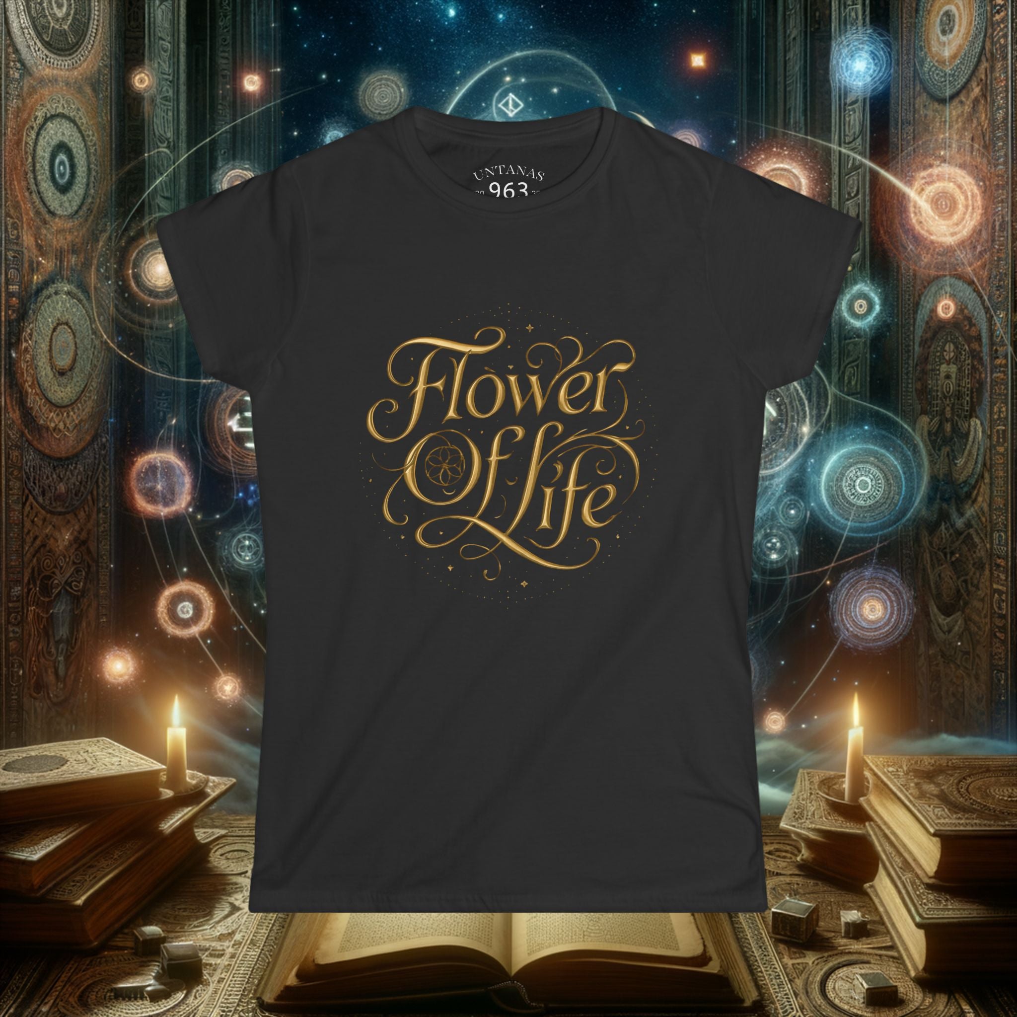 Flower of Life Womens Tee — Sacred Geometry Spiritual Graphic Shirt