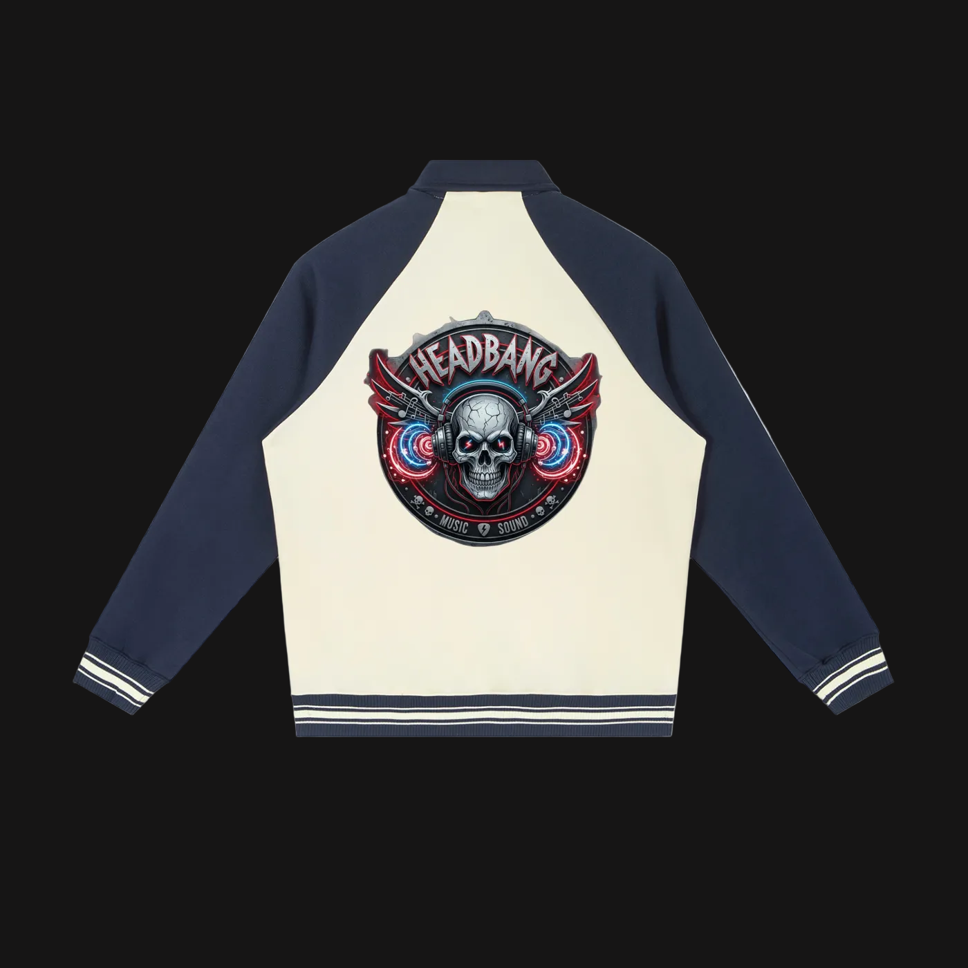 Studio 323 - Contrast Raglan Sleeve Baseball Jacket