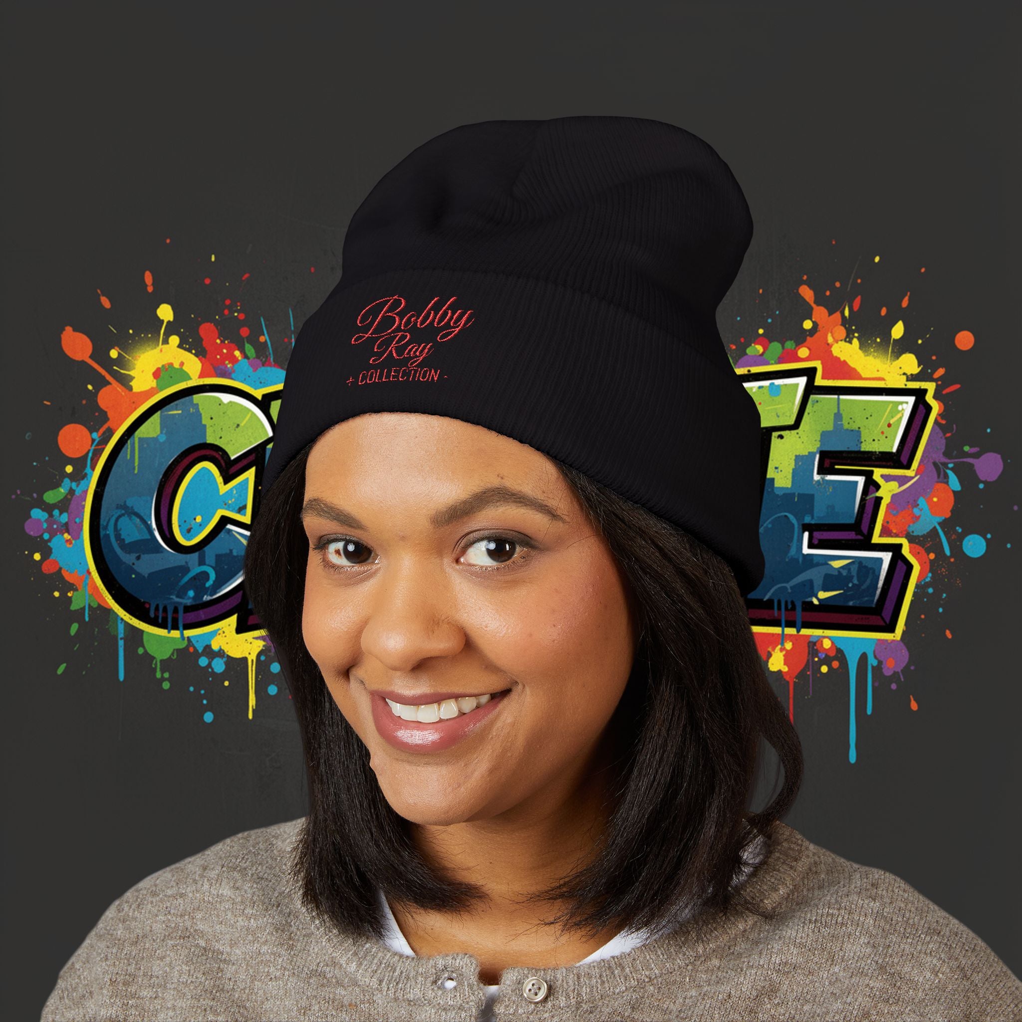 Embroidered 'Bobby Ray Collection' Cuffed Beanie — Classic Knit Winter Hat