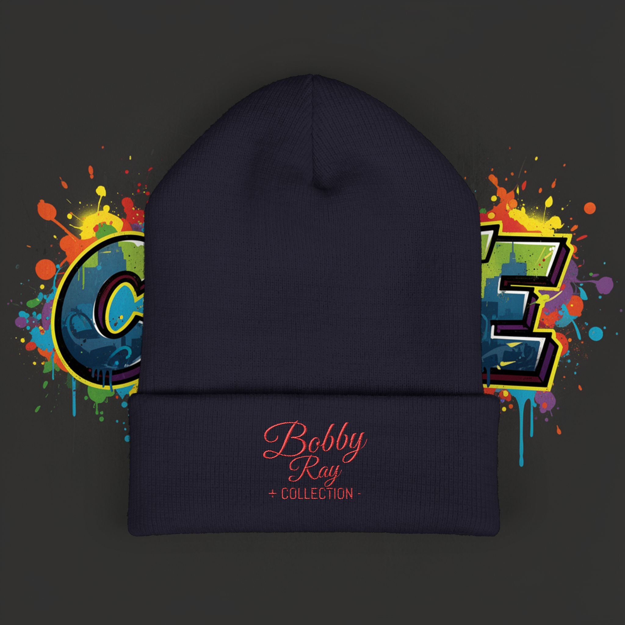 Embroidered 'Bobby Ray Collection' Cuffed Beanie — Classic Knit Winter Hat