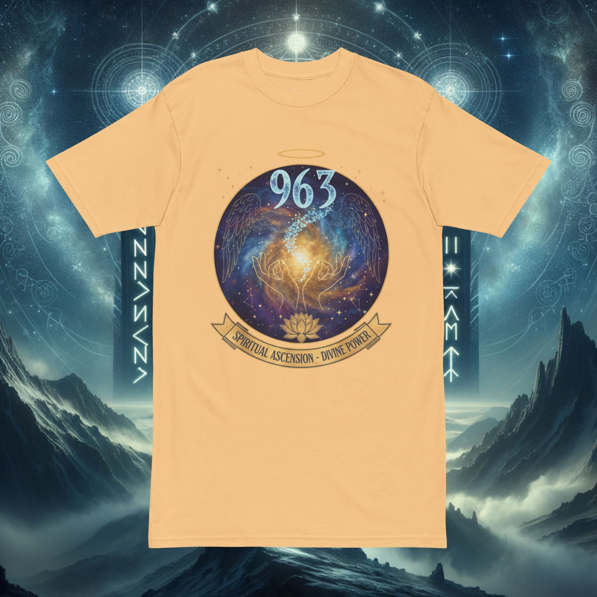 Spiritual Ascension 963 Graphic Tee — 'UNTANAS' Meditation & Chakra Awareness Shirt