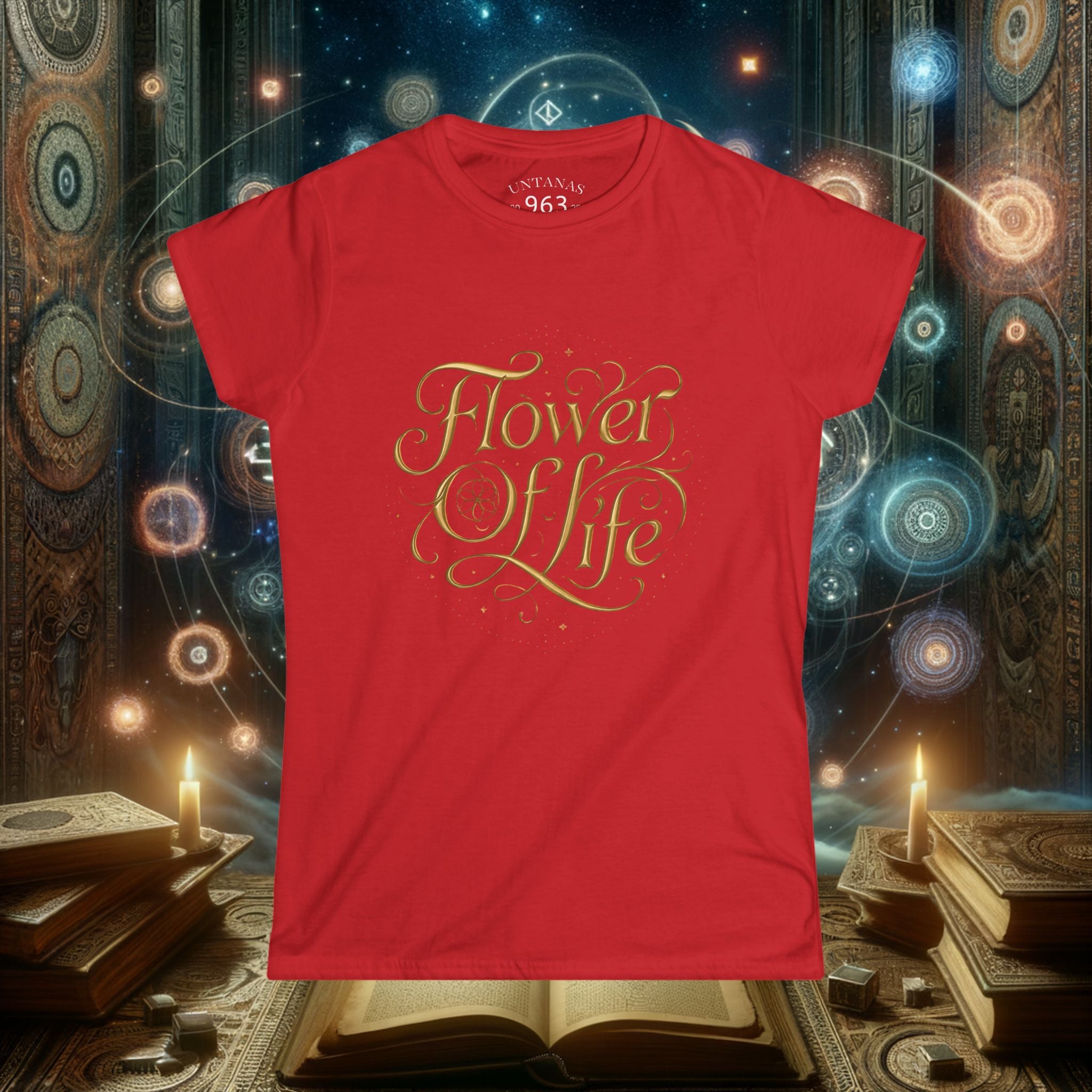 Flower of Life Womens Tee — Sacred Geometry Spiritual Graphic Shirt