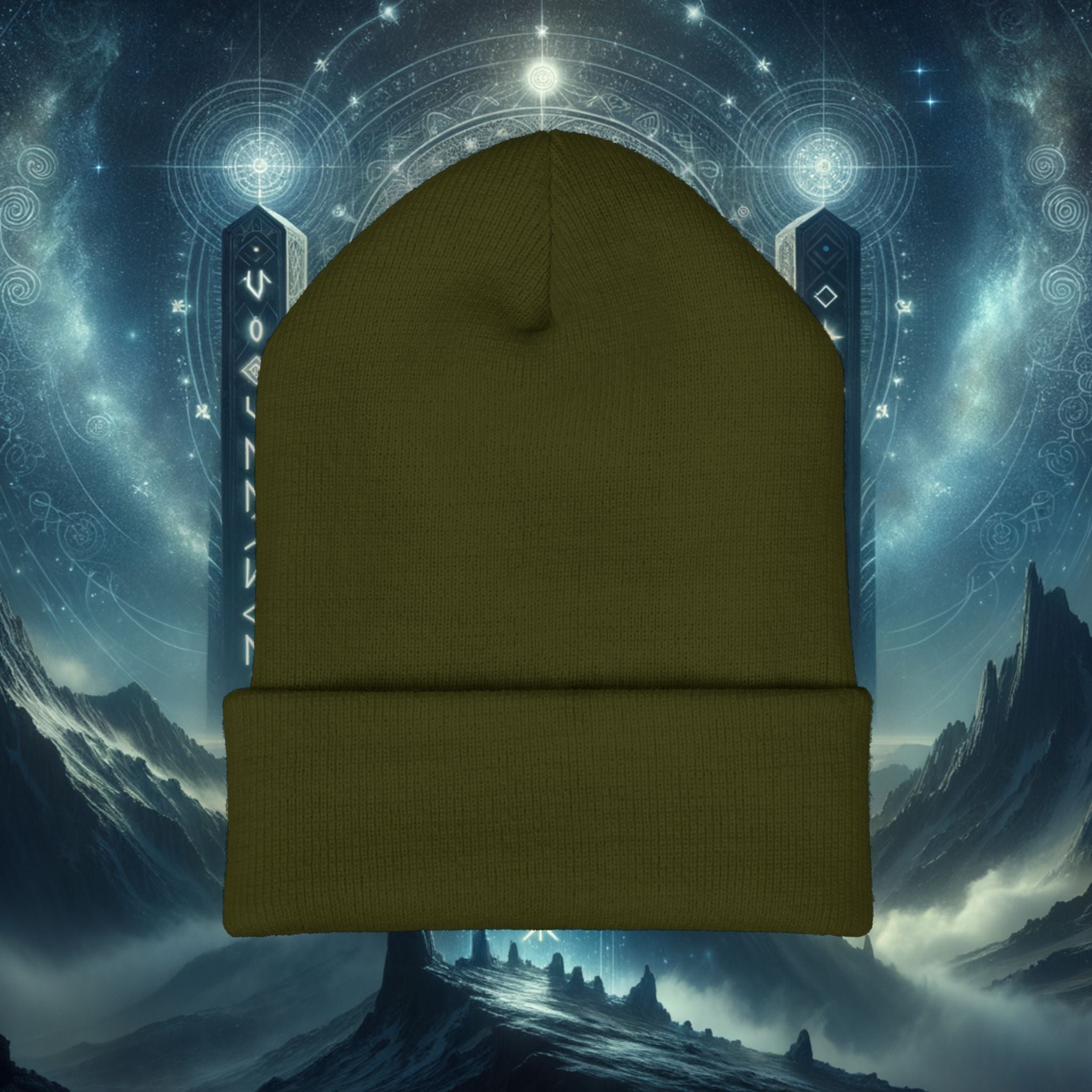 UNTANAS Logo Embroidered Beanie — "ignite your crown" Spiritual Knit Hat